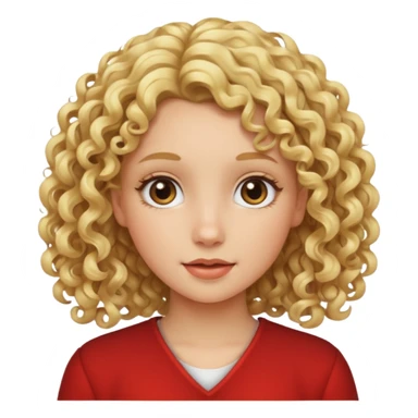 Blonde curly heir girl sticker