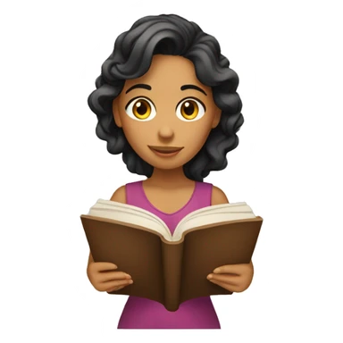 Latina Girl reading sticker