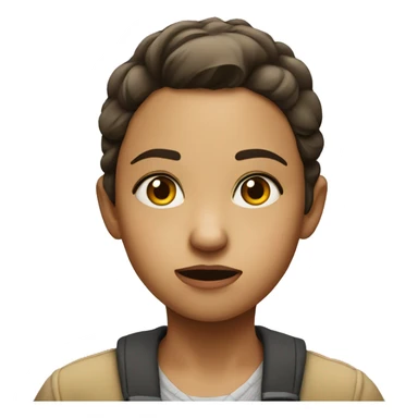 Girl giving a Suspicious look sticker