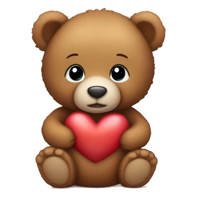 Teddy bear with heart  sticker