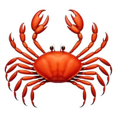 A live crab with only eight legs and two pincers sticker