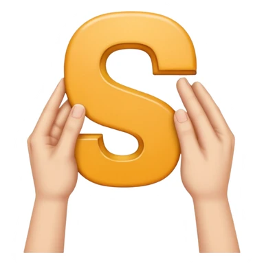 Iz roke mora sestavljati črko S sticker