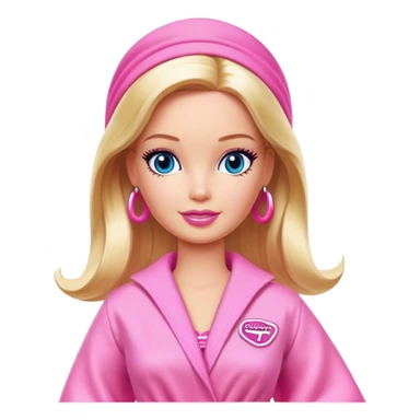 barbie in pink spam resort wear sticker