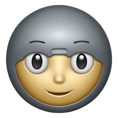 A  gray big shpere head with cylindrical  body  sticker