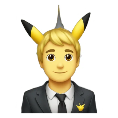Pikachu faire alliance avec macron sticker