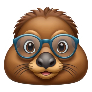 platypus with glasses sticker
