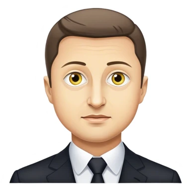Photorealistic Vladimir Zelensky sticker