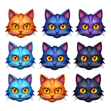 Super scary Monster cats sticker