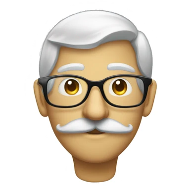 magic glass mustache and nose disguise sticker