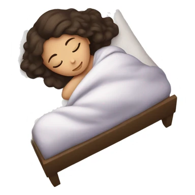 brunette girl sleeping cozy sticker