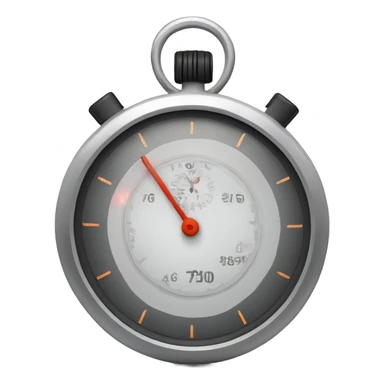 a stopwatch with electric sparks sticker