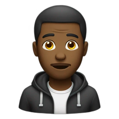 shrugging black man sticker