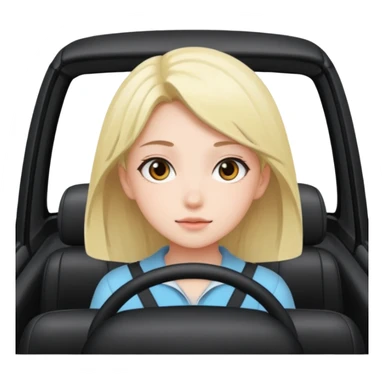 Girl car anime sticker