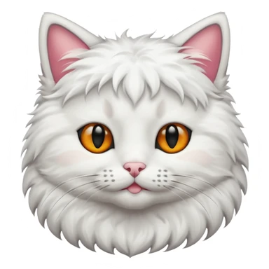 cat white with black spot sticker