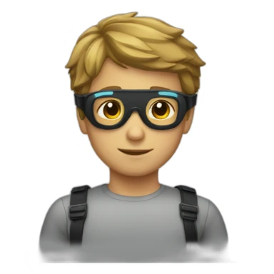 Boy with goggles sticker