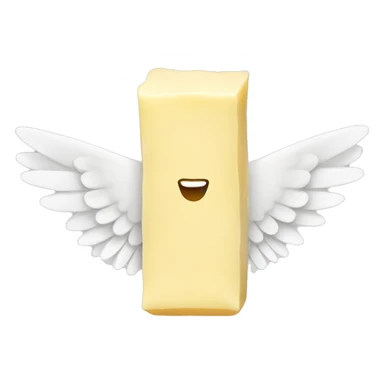butter with white wings sticker