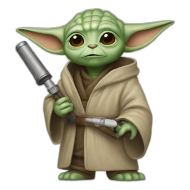 Grogu star wars painter sticker