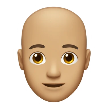 a bald light brown skin male head sticker
