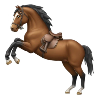 Cheval qui saute  sticker