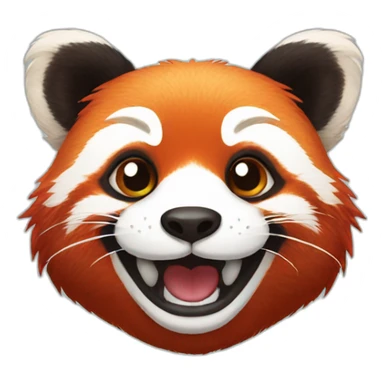 red panda happy sticker