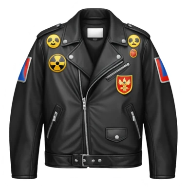 Russian underground fashion jacket sticker