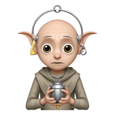 Dobby the house elf in steel chastity cage sticker