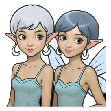 Moon Fairy Sisters  sticker