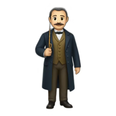 teacher from the 19th century Russian empire with an umbrella and in a suit sticker