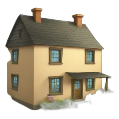 house in the countryside sticker