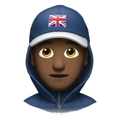 Uk man wearing a nike tracksuit with moncler jacket hat on and ninja face sticker