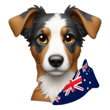 aussie redtri color  sticker