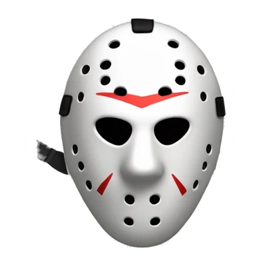 Friday 13th hockey mask，white simple，le s s sticker