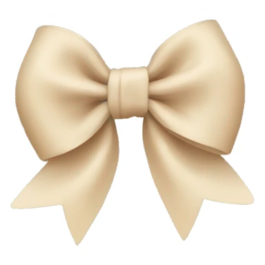 light beige bow sticker