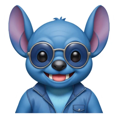 Stitch from Lilo and Stitch, wearing sunglasses sticker