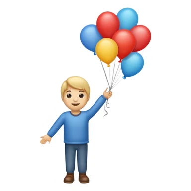 Balloon person sticker