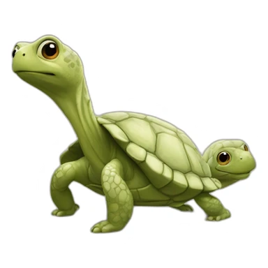 une turtue qui nourrit une mamie sticker