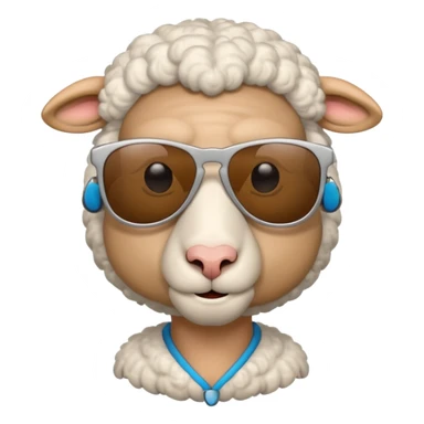  sheep man with sunglasses sticker