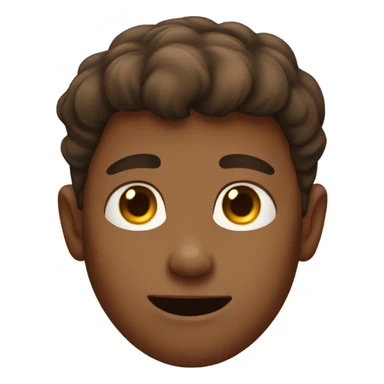 Mewing boy with brown hair sticker