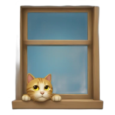 Un chat fenêtre sticker