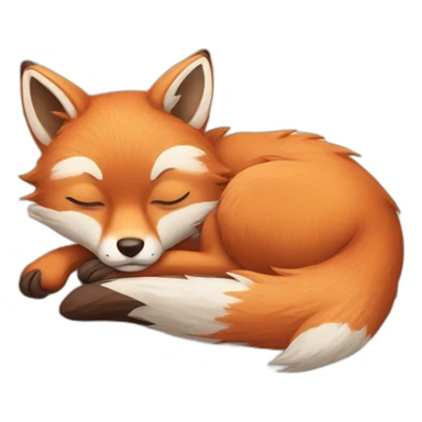 Fox sleepy sticker