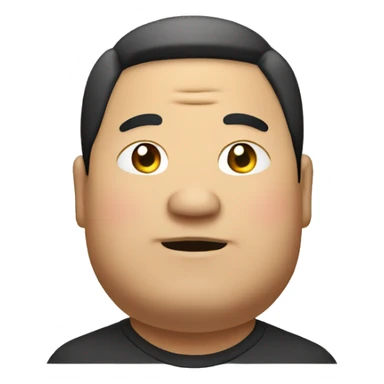 Fat asian man sticker