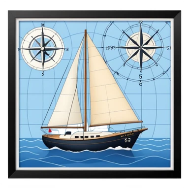 SAILING COORDINATES sticker