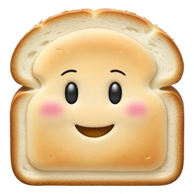 Slice of white bread with a smiley face, Bimbo bread sticker