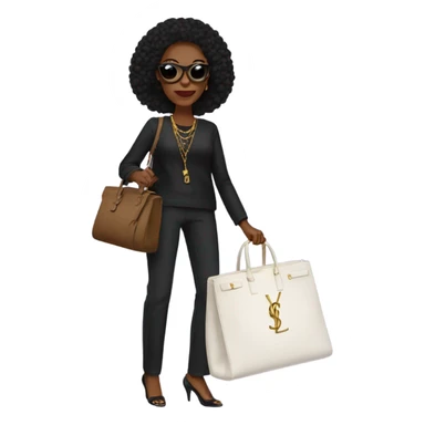 mom with ysl bag sticker