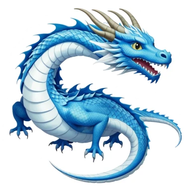 Blue and white dragon Haku from Spirited Away sticker