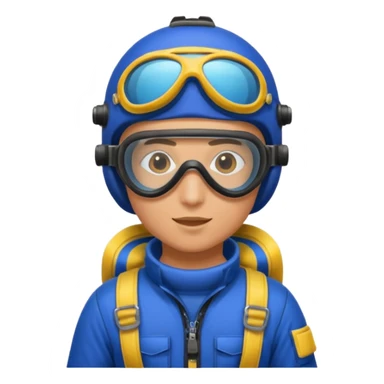 parachute diver sticker