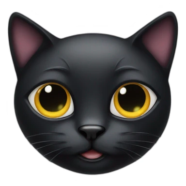 Black cat with one eye sticker