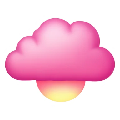 Light-pink Cloud with a hot pink sun behind it sticker