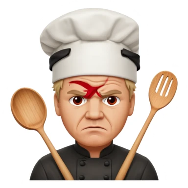 Gordon Ramsay angry with chef hat sticker