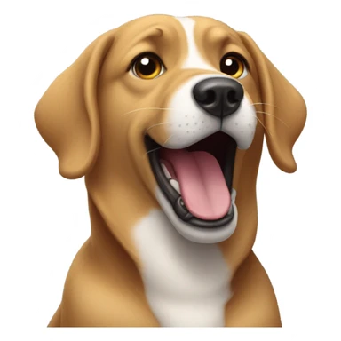 Dog looking very sigma while mewing sticker